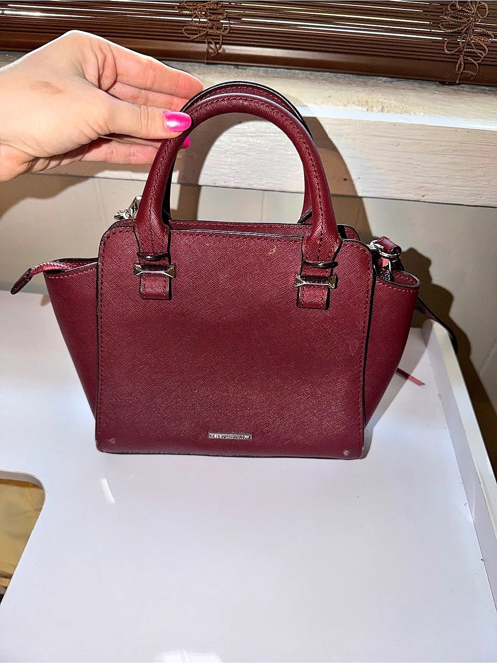 Rebecca Minkoff M.A.B. Tote Mini Satchel in Burgundy
